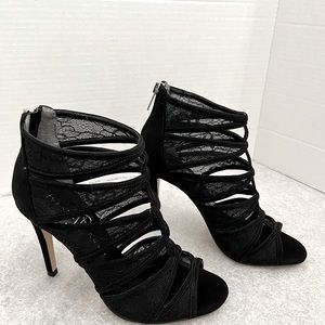 Ivanka Trump Derry Lace Peep Toe Bootie Heels Women’s Size 6M